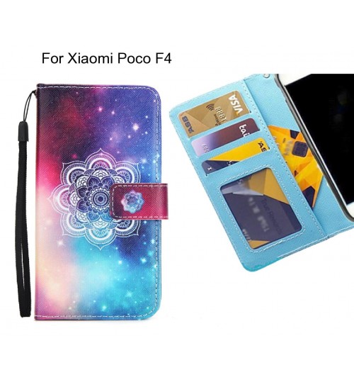 Xiaomi Poco F4 case 3 card leather wallet case printed ID