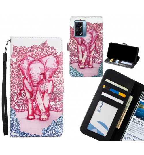 Oppo A77 2022 case 3 card leather wallet case printed ID