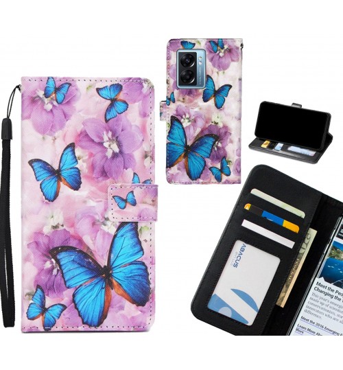 Oppo A77 2022 case 3 card leather wallet case printed ID