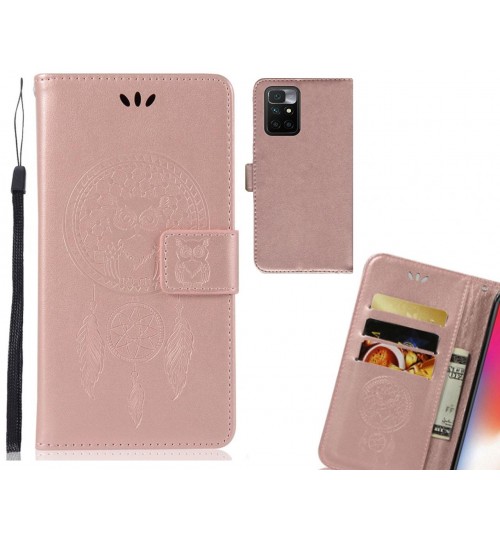 Xiaomi Redmi 10 Case Embossed wallet case owl