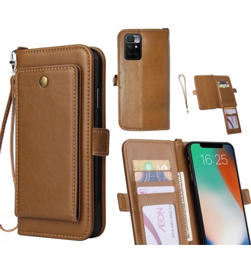 Xiaomi Redmi 10 Case Retro Leather Wallet Case