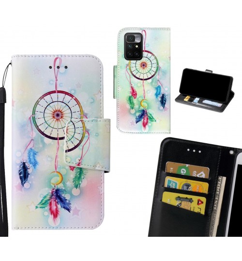 Xiaomi Redmi 10 Case wallet fine leather case printed