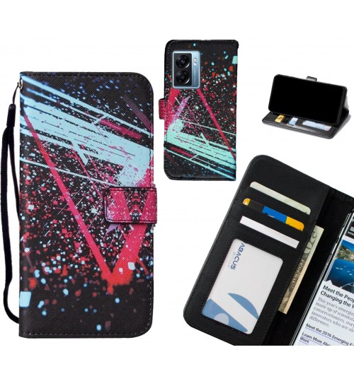 Oppo A77 2022 case leather wallet case printed ID