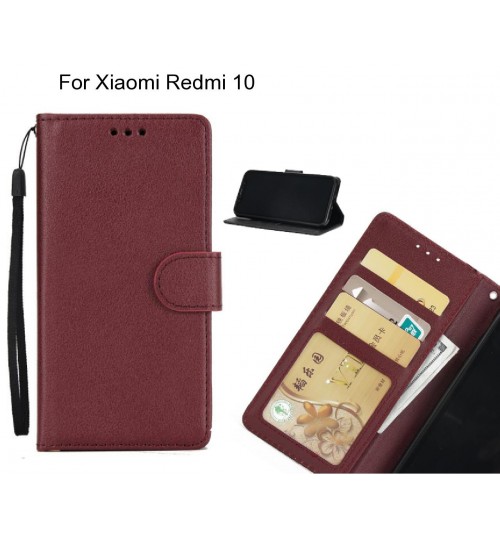 Xiaomi Redmi 10  case Silk Texture Leather Wallet Case