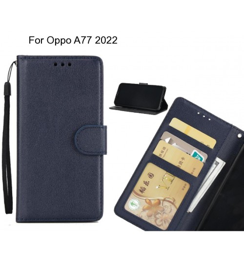 Oppo A77 2022  case Silk Texture Leather Wallet Case