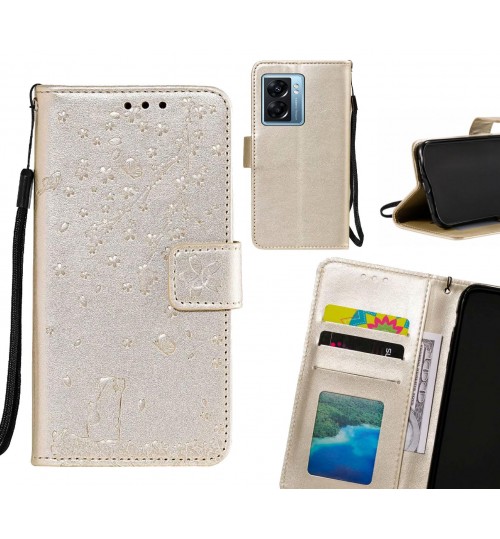 Oppo A77 2022 Case Embossed Wallet Leather Case