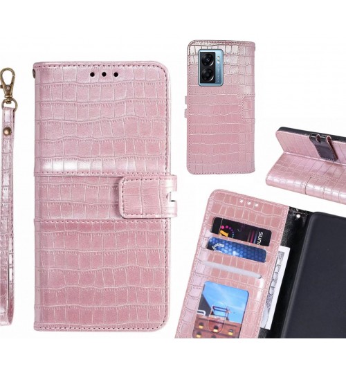 Oppo A77 2022 case croco wallet Leather case