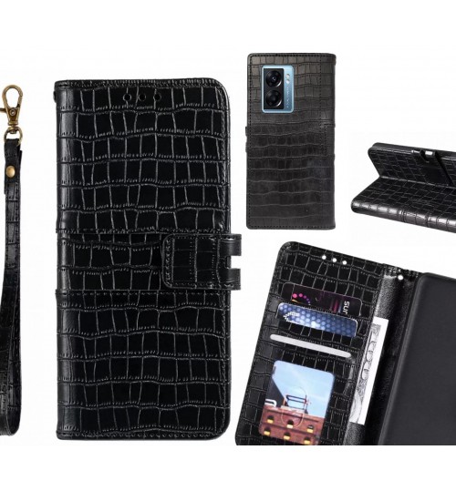 Oppo A77 2022 case croco wallet Leather case