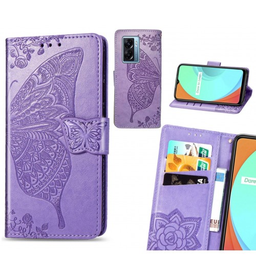 Oppo A77 2022 case Embossed Butterfly Wallet Leather Case