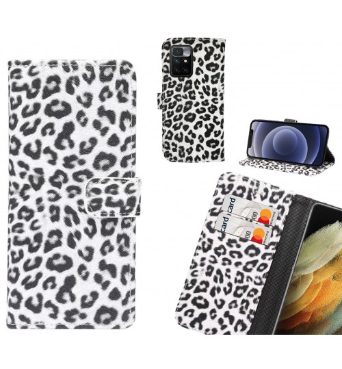 Xiaomi Redmi 10 Case  Leopard Leather Flip Wallet Case