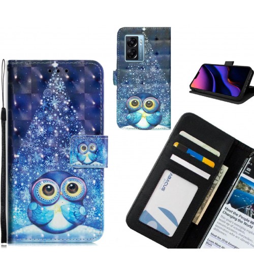 Oppo A77 2022 Case Leather Wallet Case 3D Pattern Printed