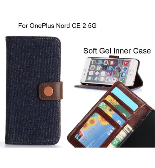 OnePlus Nord CE 2 5G  case ultra slim retro jeans wallet case