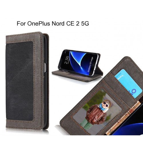 OnePlus Nord CE 2 5G case contrast denim folio wallet case