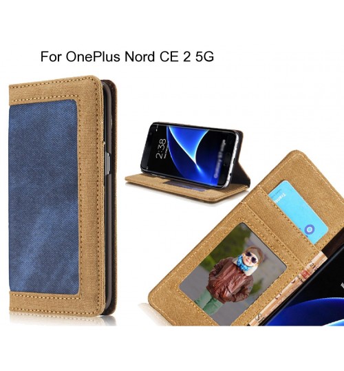 OnePlus Nord CE 2 5G case contrast denim folio wallet case