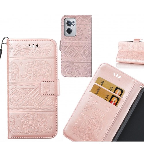 OnePlus Nord CE 2 5G case Wallet Leather case Embossed Elephant Pattern