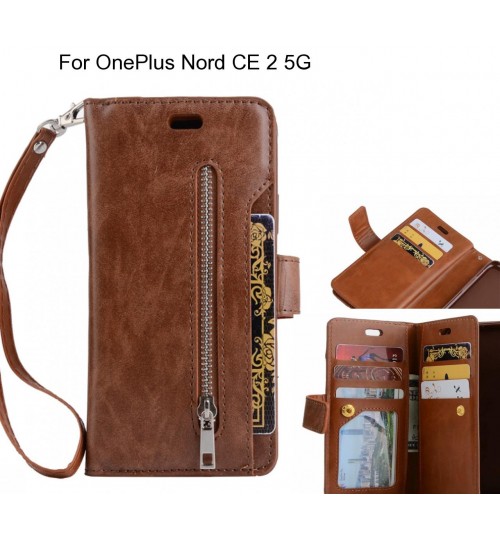 OnePlus Nord CE 2 5G case 10 cards slots wallet leather case with zip