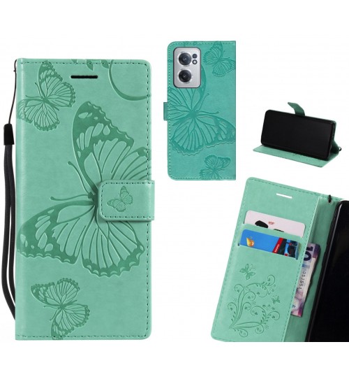 OnePlus Nord CE 2 5G case Embossed Butterfly Wallet Leather Case