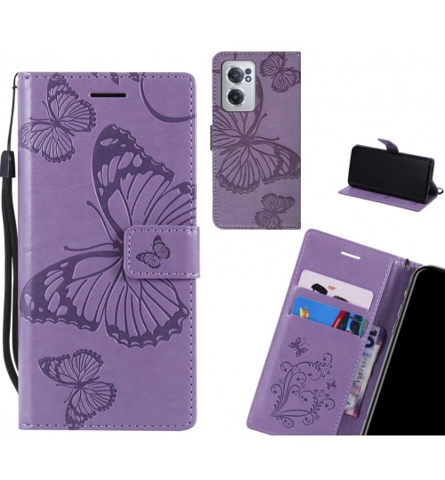 OnePlus Nord CE 2 5G case Embossed Butterfly Wallet Leather Case