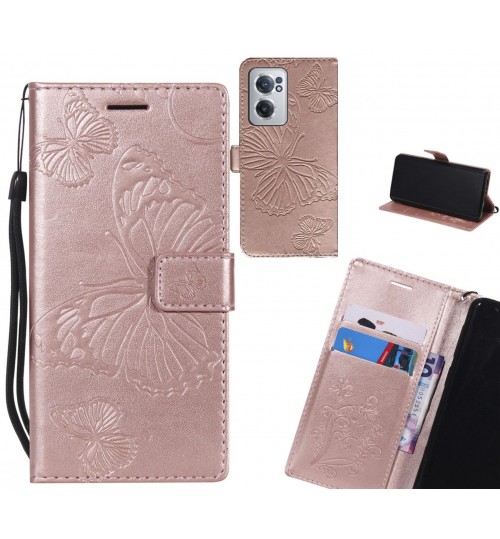 OnePlus Nord CE 2 5G case Embossed Butterfly Wallet Leather Case