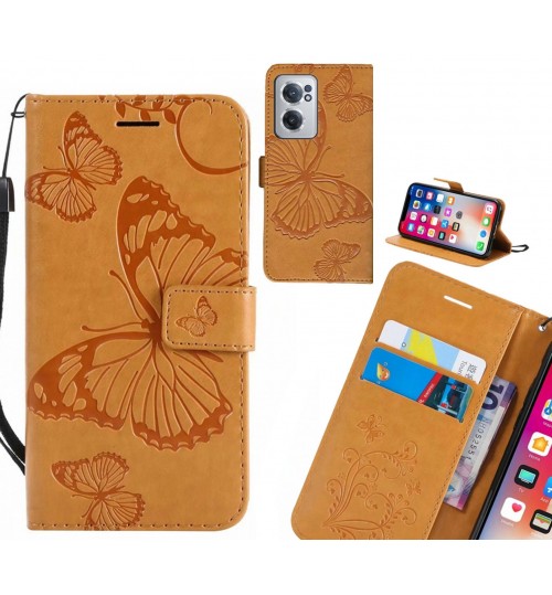 OnePlus Nord CE 2 5G case Embossed Butterfly Wallet Leather Case