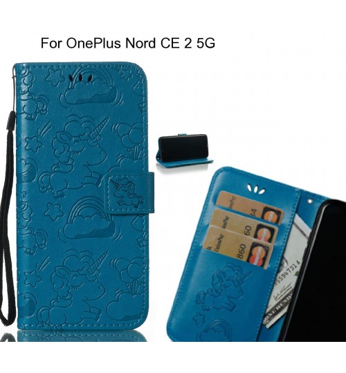 OnePlus Nord CE 2 5G  Case Leather Wallet case embossed unicon pattern