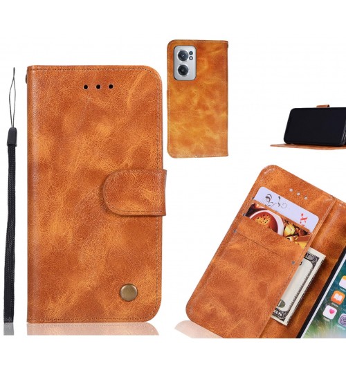 OnePlus Nord CE 2 5G Case Vintage Fine Leather Wallet Case