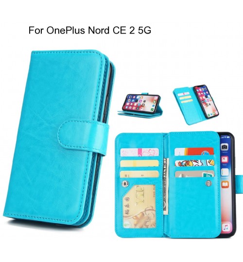 OnePlus Nord CE 2 5G Case triple wallet leather case 9 card slots