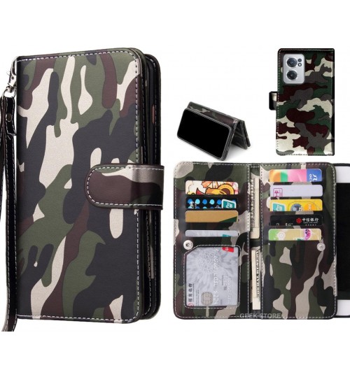 OnePlus Nord CE 2 5G Case Camouflage Wallet Leather Case