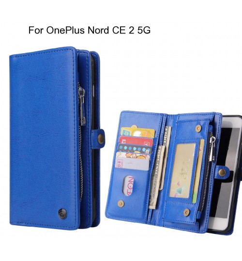 OnePlus Nord CE 2 5G Case Retro leather case multi cards cash pocket