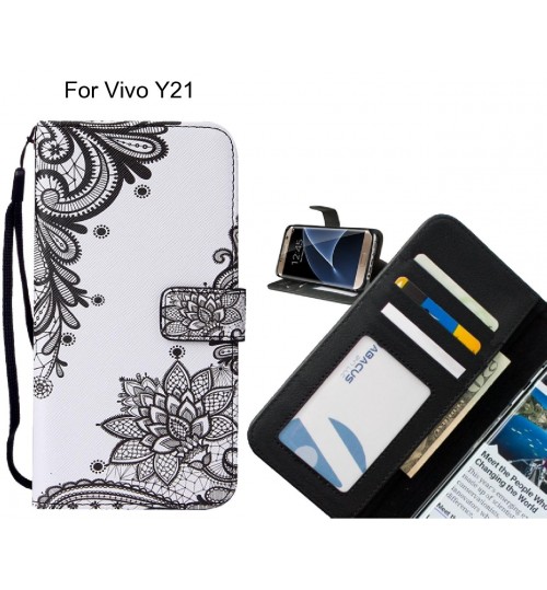 Vivo Y21 case leather wallet case printed ID