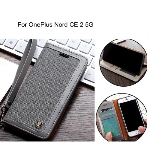 OnePlus Nord CE 2 5G Case Wallet Denim Leather Case