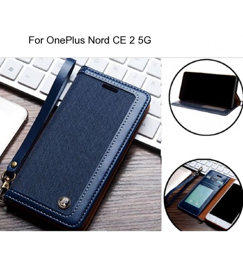 OnePlus Nord CE 2 5G Case Wallet Denim Leather Case