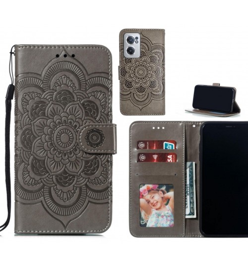 OnePlus Nord CE 2 5G case leather wallet case embossed pattern