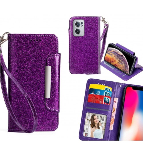 OnePlus Nord CE 2 5G Case Glitter wallet Case ID wide Magnetic Closure