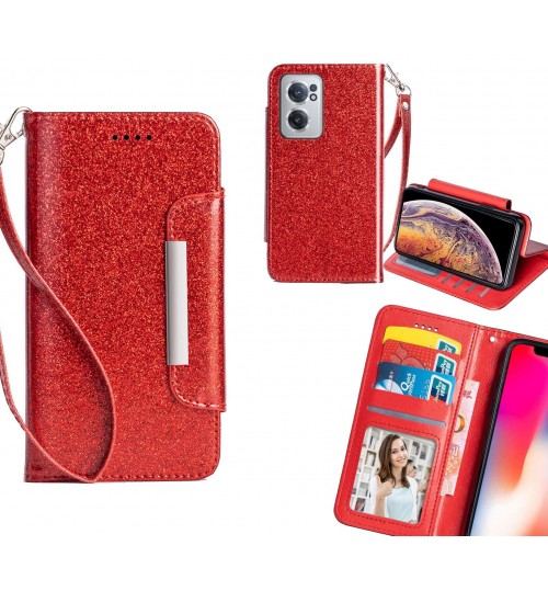 OnePlus Nord CE 2 5G Case Glitter wallet Case ID wide Magnetic Closure