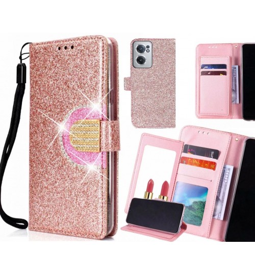 OnePlus Nord CE 2 5G Case Glaring Wallet Leather Case With Mirror