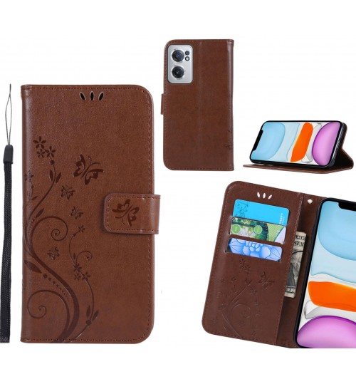 OnePlus Nord CE 2 5G Case Embossed Butterfly Wallet Leather Cover