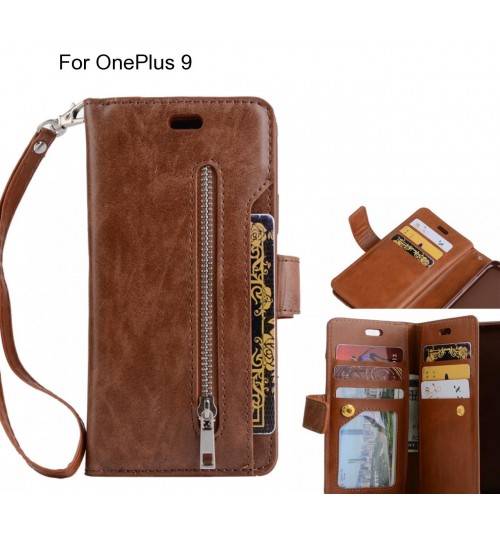 OnePlus 9 case 10 cards slots wallet leather case with zip