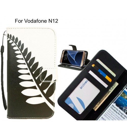 Vodafone N12 case 3 card leather wallet case printed ID