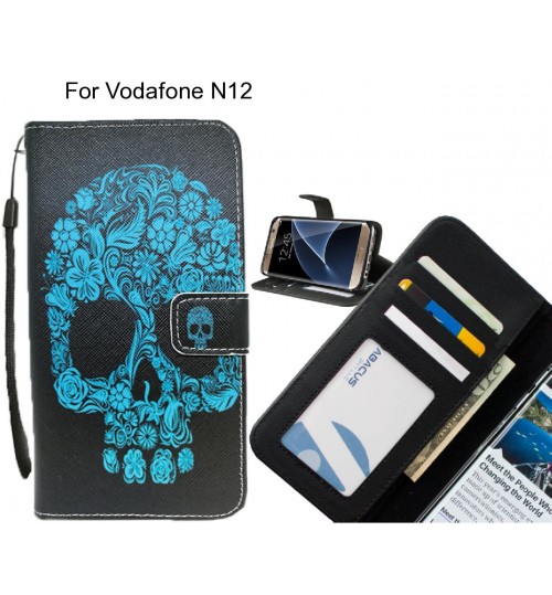 Vodafone N12 case 3 card leather wallet case printed ID