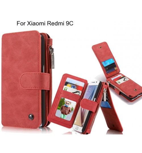 Xiaomi Redmi 9C Case Retro leather case multi cards