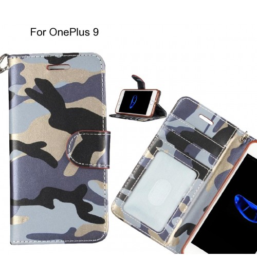 OnePlus 9 case camouflage leather wallet case cover