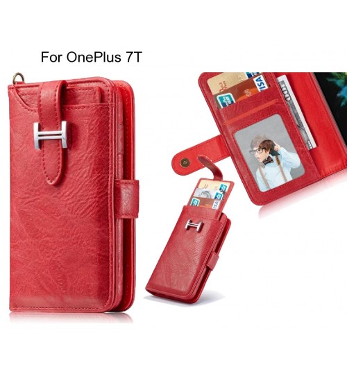 OnePlus 7T Case Retro leather case multi cards cash pocket