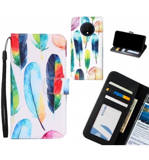 OnePlus 7T case 3 card leather wallet case printed ID