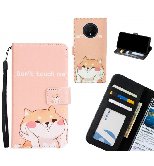 OnePlus 7T case 3 card leather wallet case printed ID