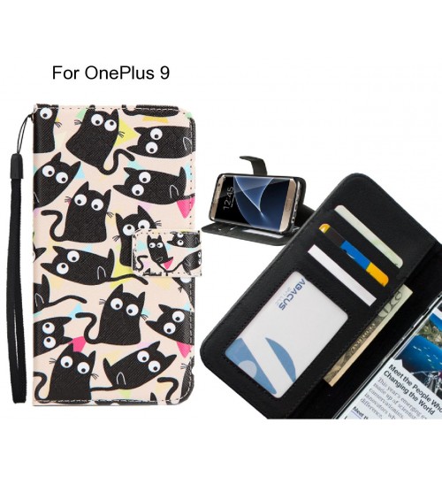 OnePlus 9 case 3 card leather wallet case printed ID