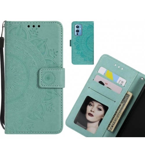 OnePlus 9 Case mandala embossed leather wallet case