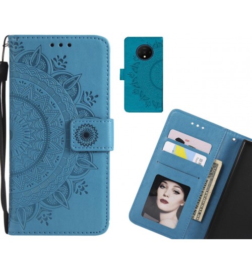 OnePlus 7T Case mandala embossed leather wallet case