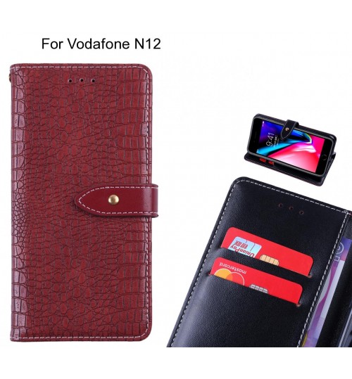 Vodafone N12 case croco pattern leather wallet case