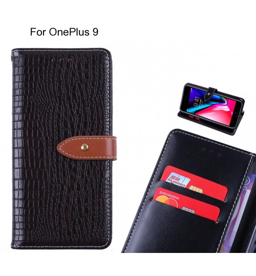 OnePlus 9 case croco pattern leather wallet case